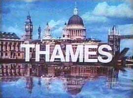 Thames tv ident - an image of St. Paul's Cathedral, Tower Bridge and other London landmarks reflected in the River Thames.