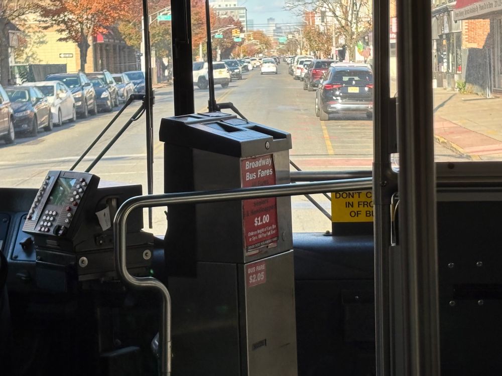 Farebox showing $2.05 cash fare