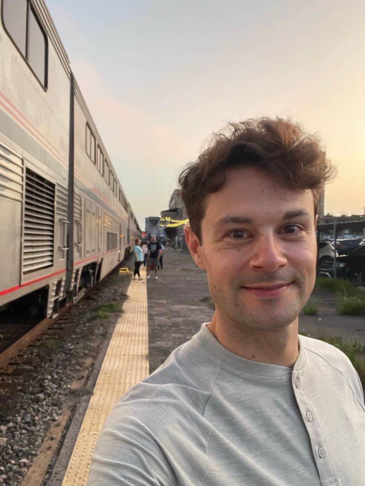 James on the Texarkana station platform 