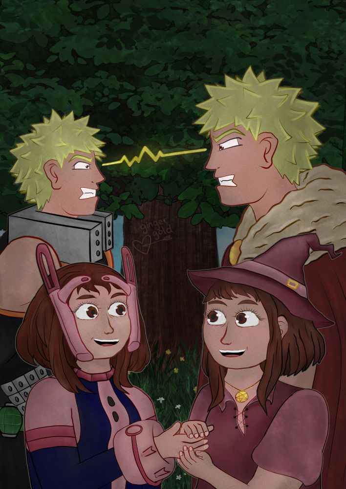 Kacchako PH meets Kacchako fantasy AU. Katsukis have a little staring contest while Ochakos are bonding.
