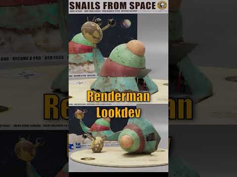 Snails from space Mari node graph series  #mari #texturing #renderman