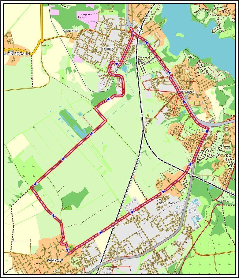 Bildbeschreibung: 
Screenshot der heutigen Rundtour aus QMapShack.