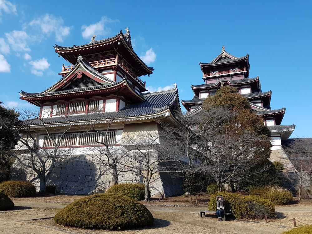 Concrete reconstruction of the Fushimi Momoyama Castle keep