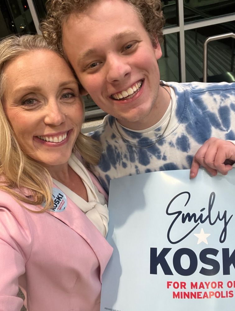 Emily and Charlie take a selfie