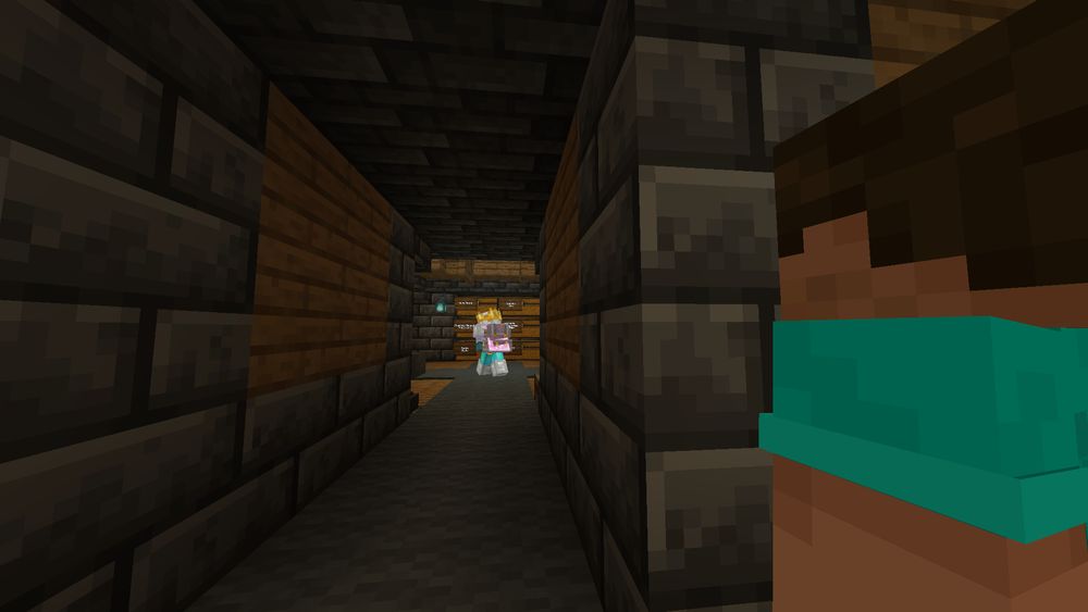 Screenshot of the spooky Herobrine staring at me ooooo