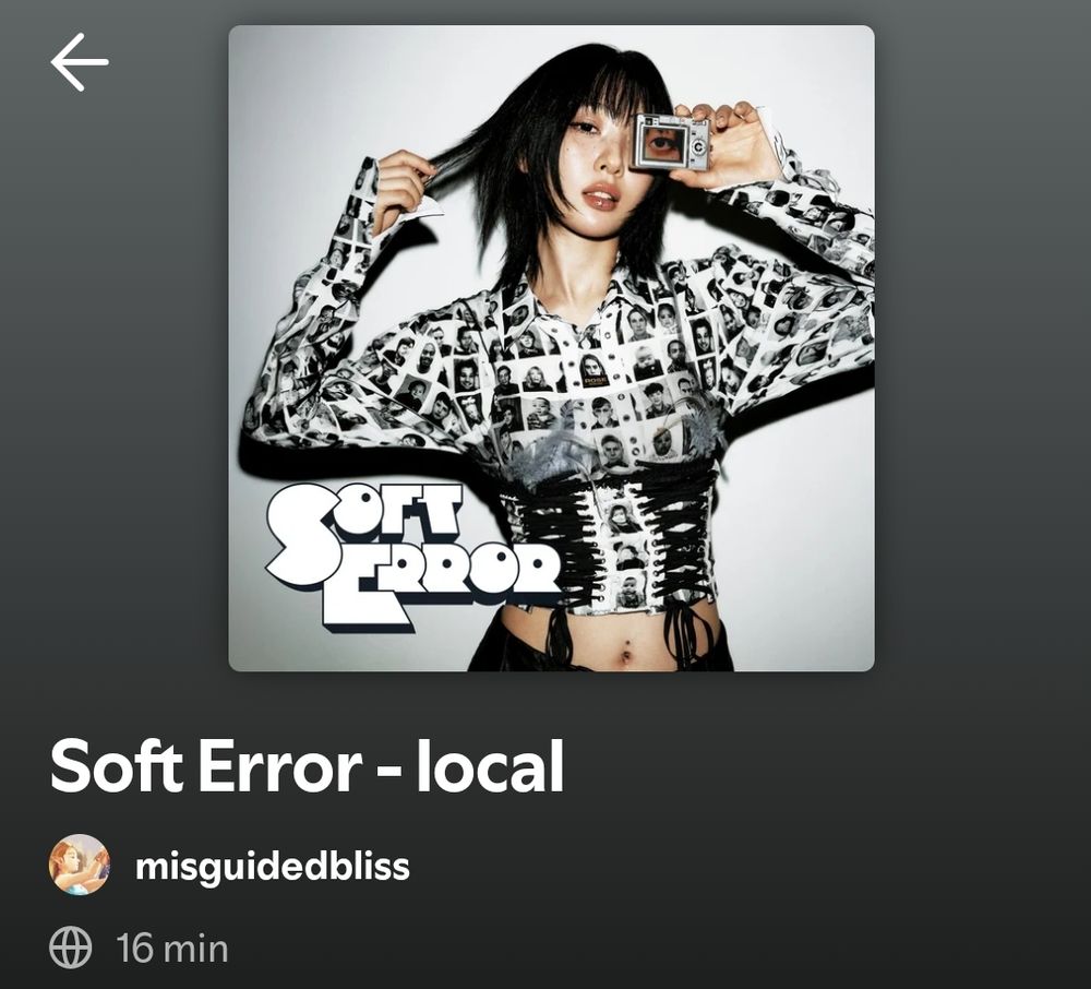 Loona's Yves latest album, Soft Error in my Spotify local files 