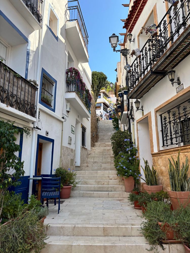 Nice street in Alicante. Sweating my ass off now. 