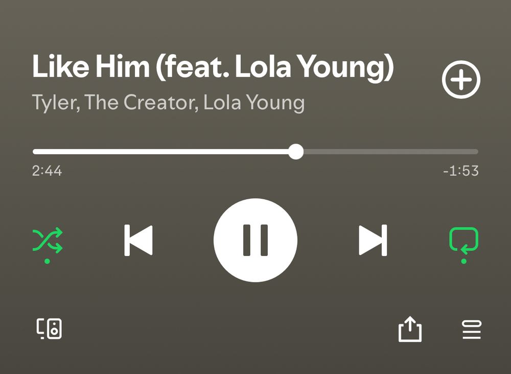 Like him- Tyler, the creator ft. Lola young - on Spotify 
