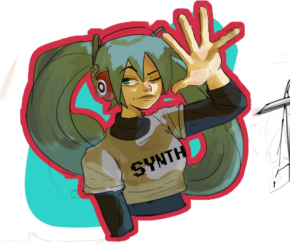 hatsune miku drawing from drawpile 