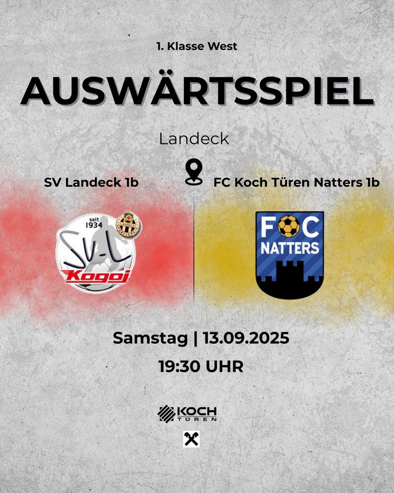 Spielankünder
1. Klasse West
SV Landeck II vs FC Koch Türen Natters II
13.9.
19:30 Uhr
Landeck