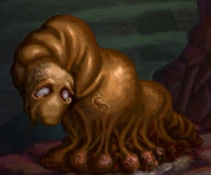 Ted, from the "I Have No Mouth, And I Must Scream" video game adaptation as a jelly being in one of the endings.