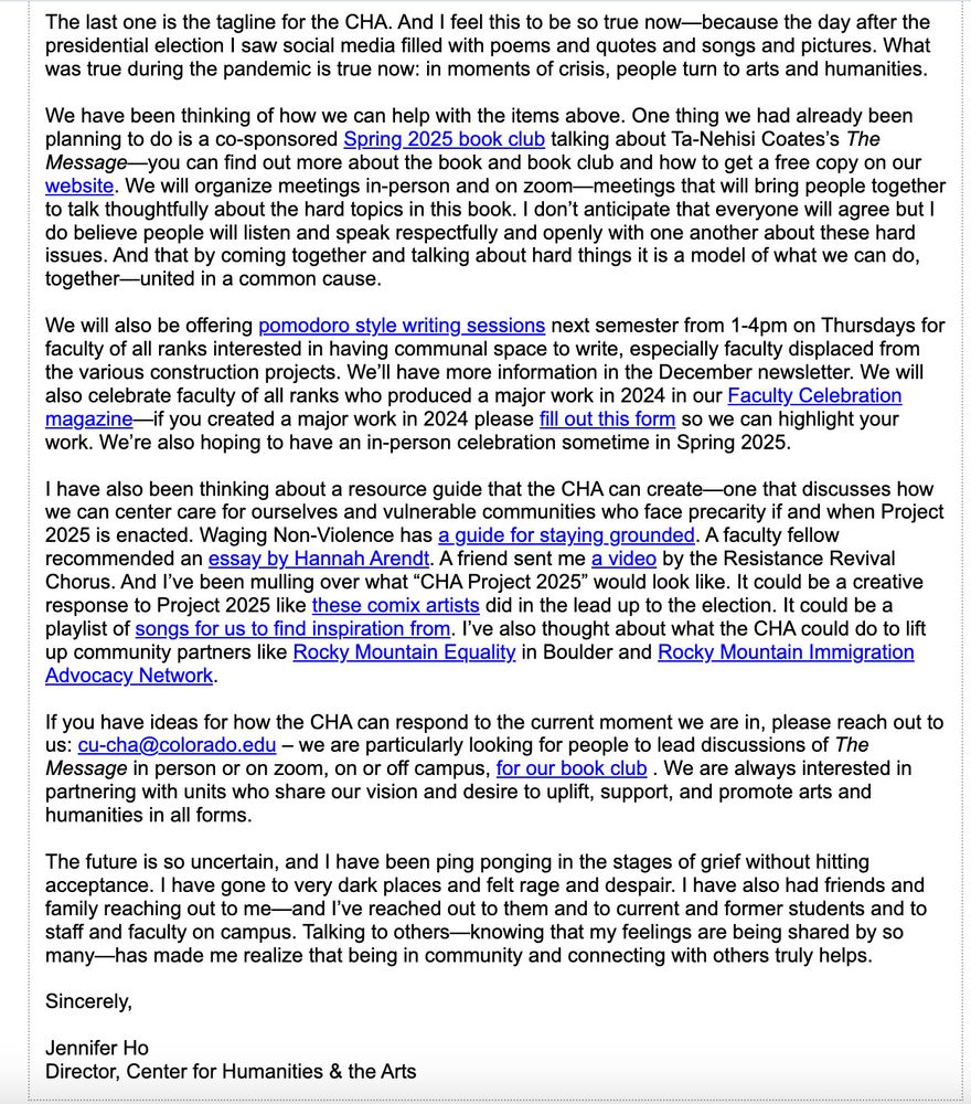 Page 2 of CHA newsletter