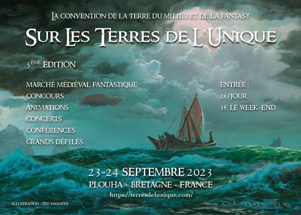 Affiche de la 5ème édition de la convention "Sur les Terres de l’Unique".