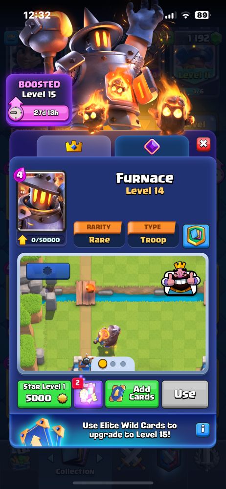 The reworked card of a building into a troop