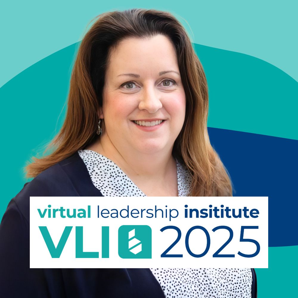 Promotional image for Virtual Leadership Institute VLI 2025 featuring Trish Dunn on a teal background.