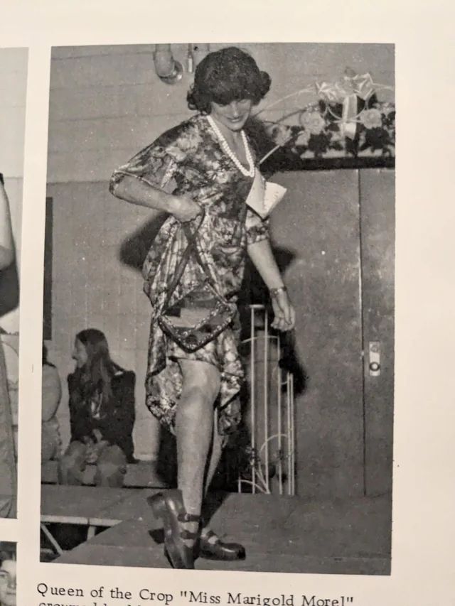 buddy Carter in drag as miss cantaloupe 