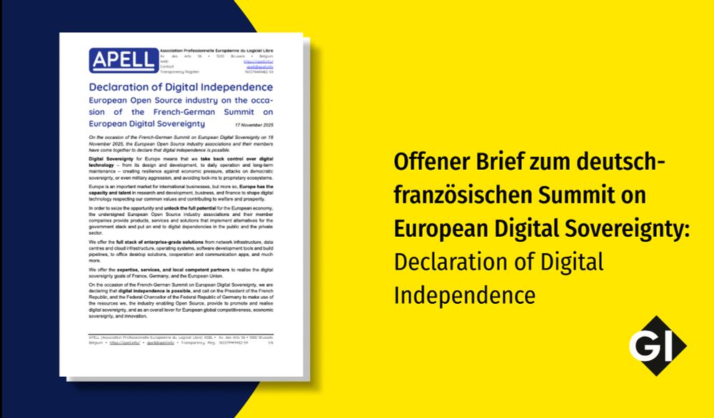 Offener Brief zum deutsch-französischen Summit on European Digital Sovereignty: Declaration of Digital Independence