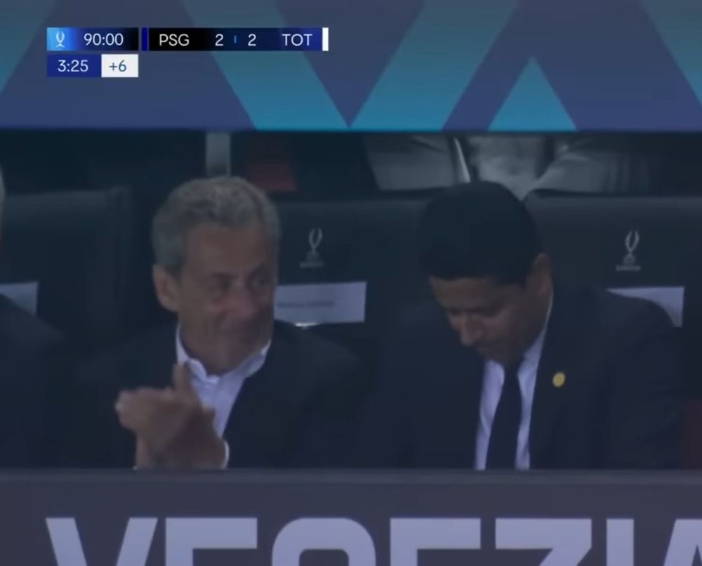 Sarkozy au stade à Udine le 13 août 2025