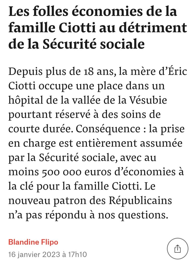 La fraude à la Sécurité sociale de Ciotti