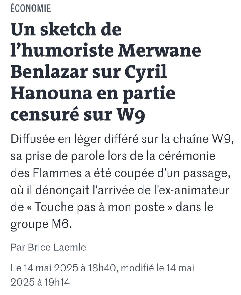 Benlazar censuré article du Monde