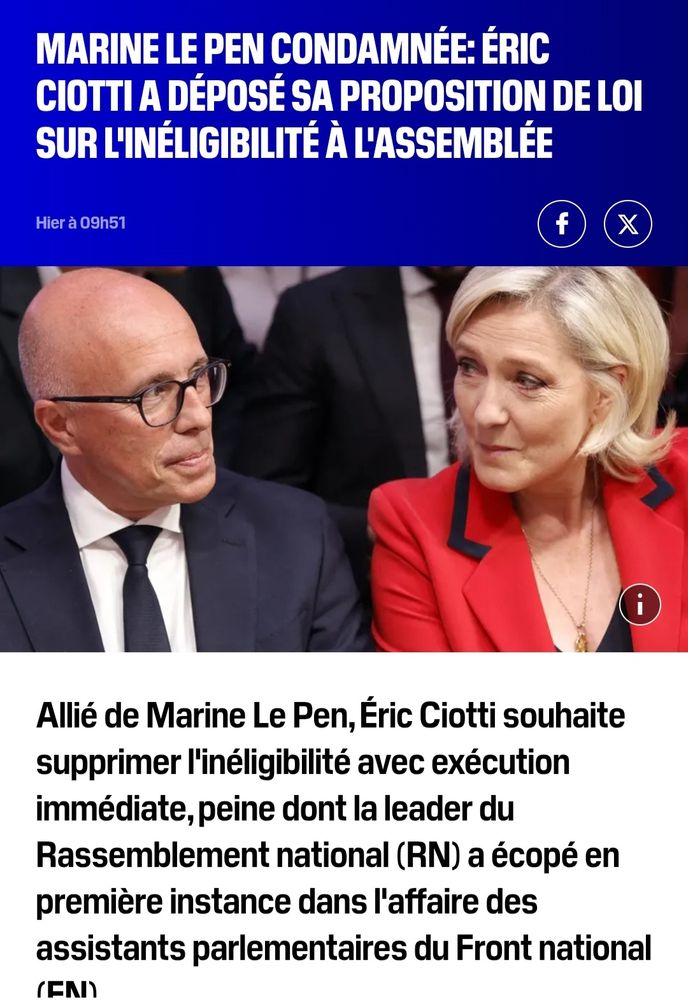 Ciotti  veut changer la loi 