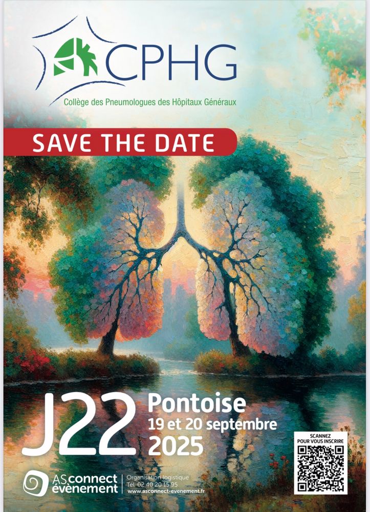 Cette année le service de Pneumologie de l’hôpital NOVO (Pontoise) est heureux d’organiser le congrès du CPHG (collège des pneumologues des hôpitaux généraux) 
Nous vous attendons nombreux !

Voici le lien pour vous inscrire :
https://lnkd.in/eSr3YcP4