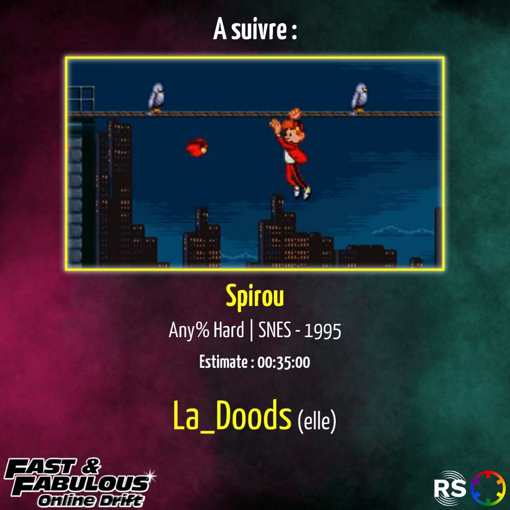 A suivre : Spirou Any% Hard SNES 1995 par La_Doods (elle)