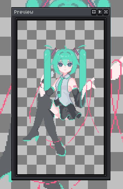 WIP Pixel Art Hatsune Miku