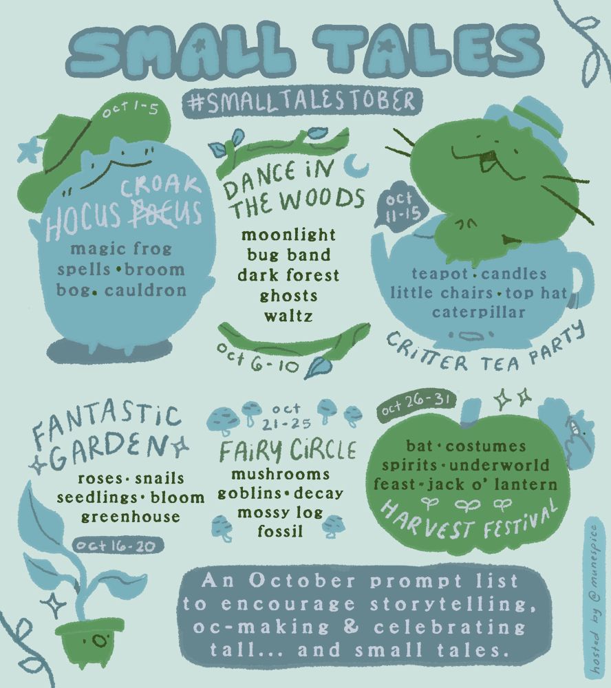 A blue and green color way of the prompt list!