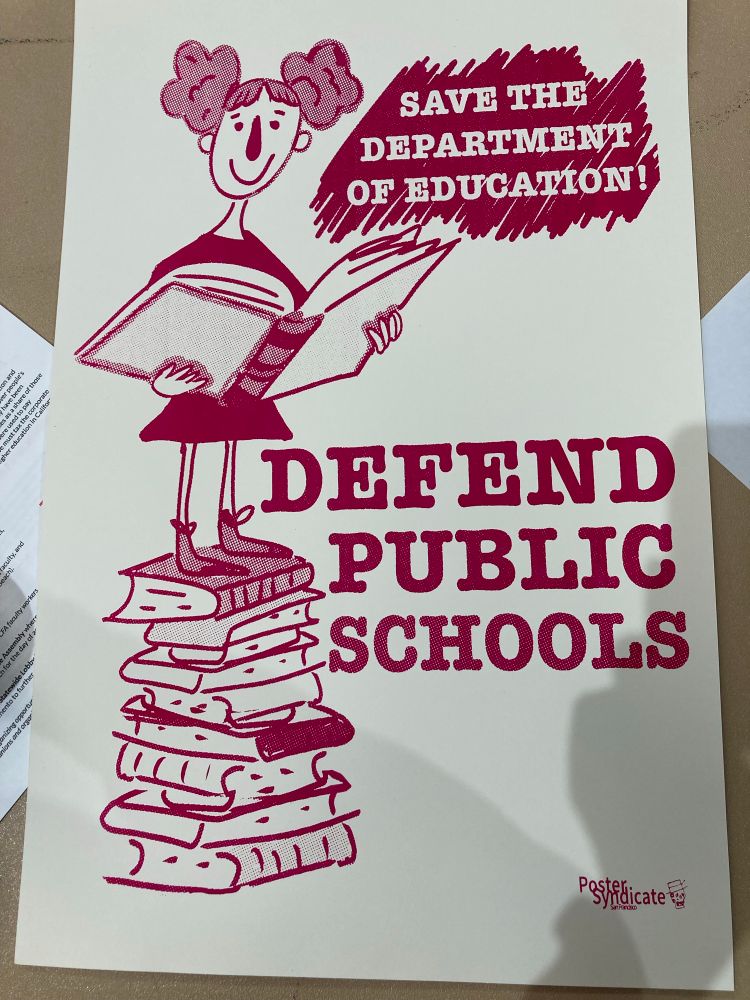 Defend public schools poster