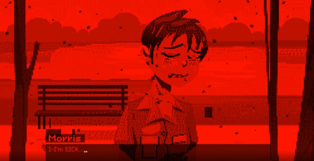 a crying person
