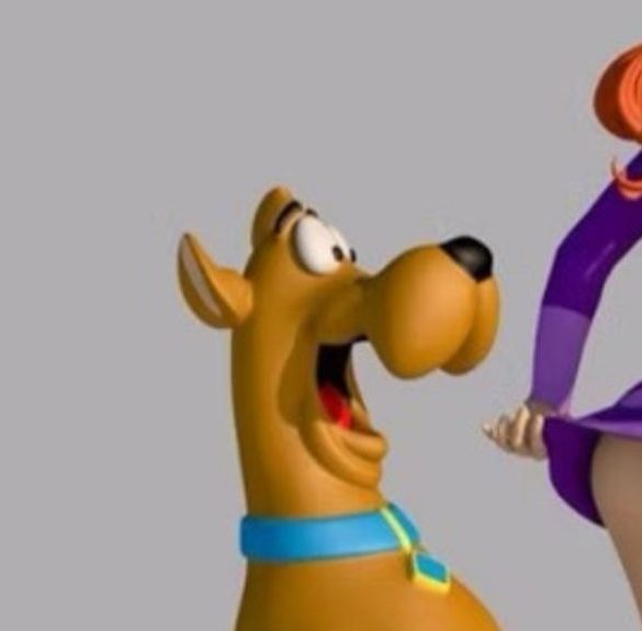 Close no Scooby Doo embasbacado