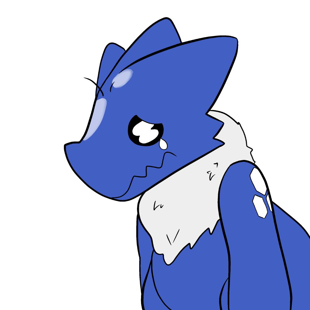 Blucomon from Digimon but bald sadly