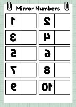 Quiz involving numeric symbols flipped horizontally (“mirrored”).