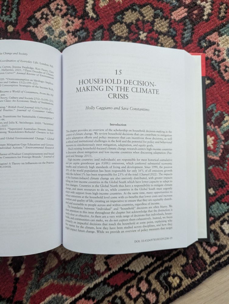 Chapter 15: Household decision-making in the climate crisis 
