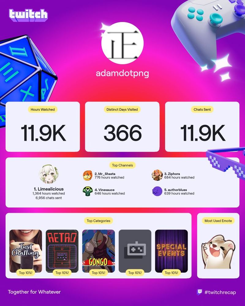 Summary of Twitch Recap 2025.