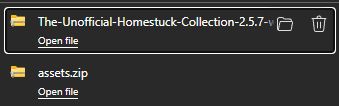 copies of unofficial homestuck collection downloaded 