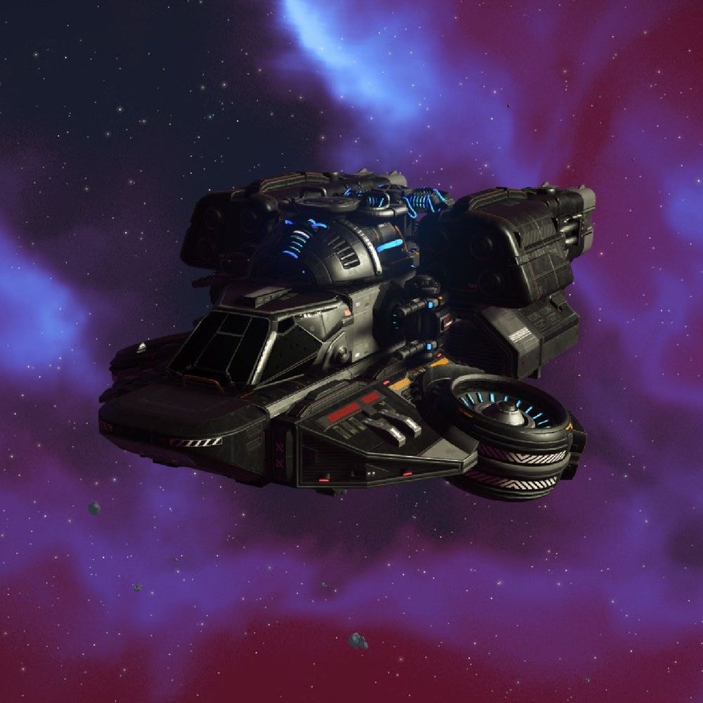 a no man’s sky screenshot of a small corvette. not… entirely sure how to describe it, sorry. 