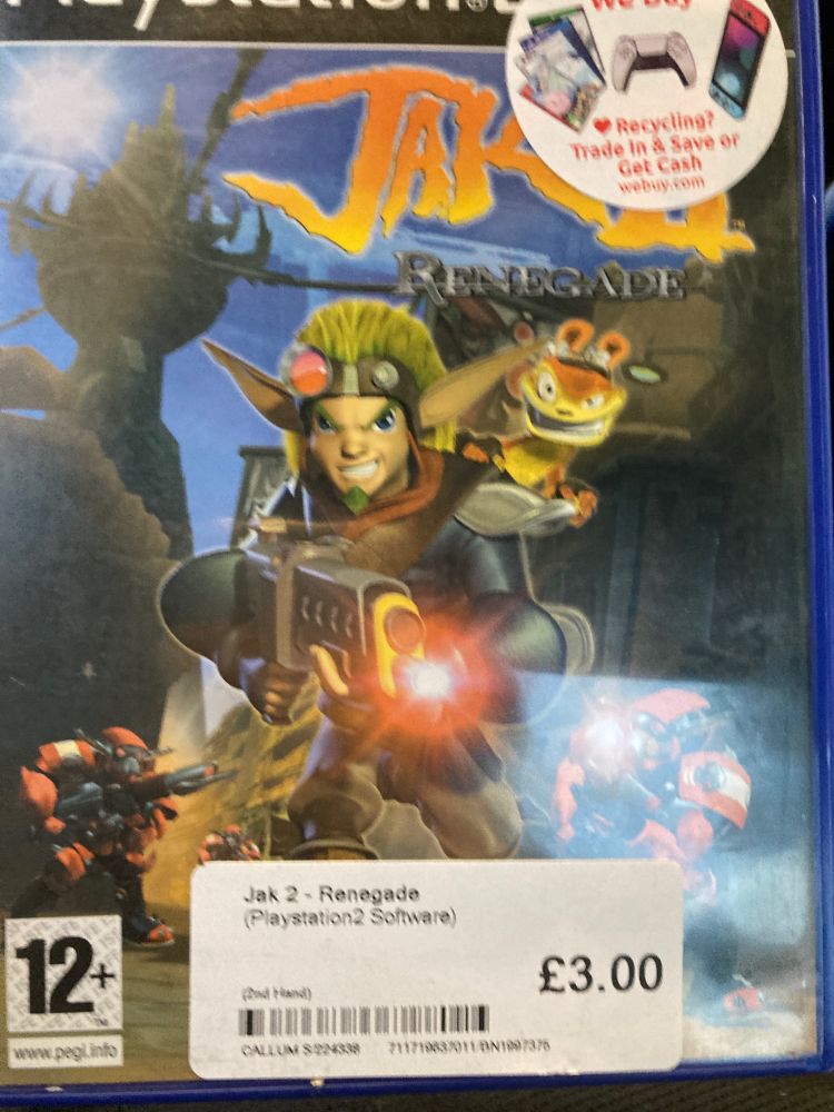 Jak 2 for the PS2. £3.
