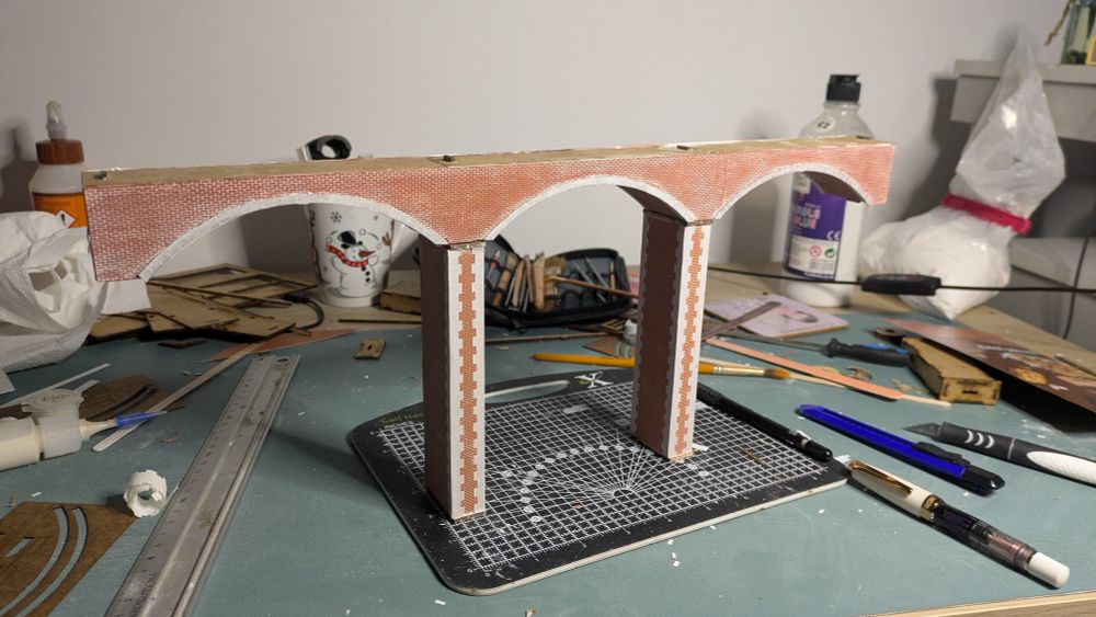 Model of the dolgoch viaduct. Missing the joining detail between the columns and the deck and the main deck details 