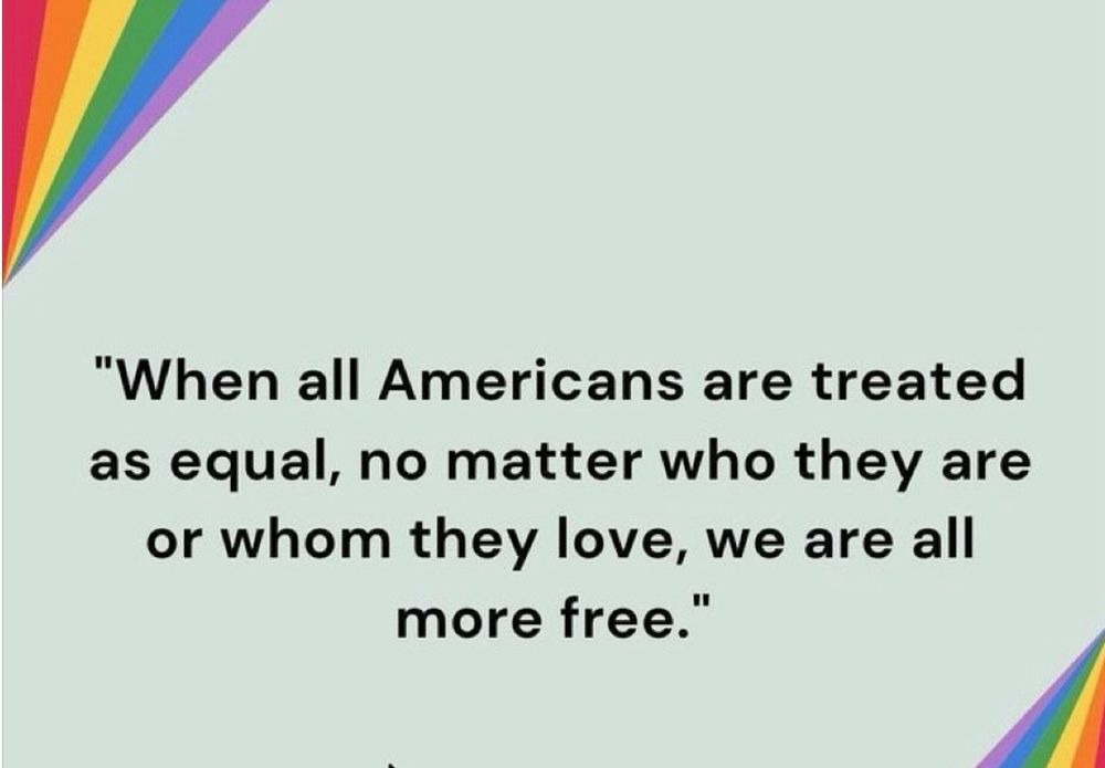 When all Americans are treated as equal, no matter who they are or whom they love, we are all more free.     Barack Obama 