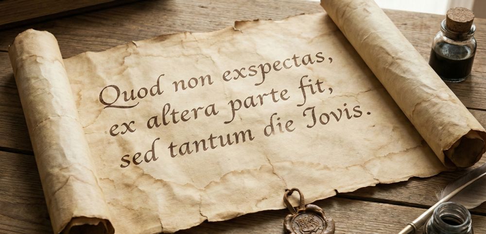 What you do not expect happens from the other side, but only on Thursday.