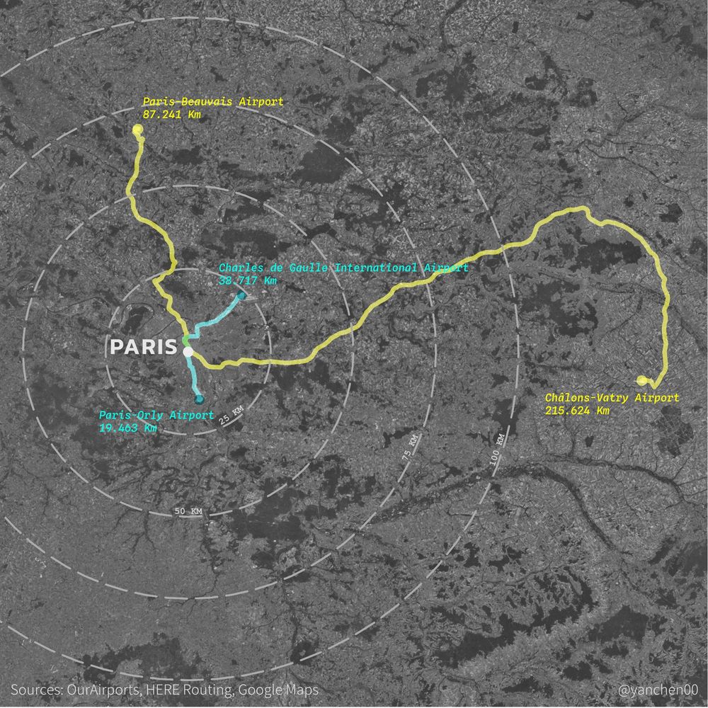 Paris Beauvais Airport is 85 km from Paris. Châlons Vatry Airport is labeled as "Paris Vatry" on Ryanair's app. It is more than 100km away from Paris.