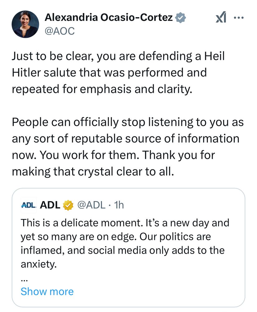 Just to be clear, you are defending a Heil Hitler salute that was performed and repeated for emphasis and clarity.

People can officially stop listening to you as any sort of reputable source of information now. You work for them. Thank you for making that crystal clear to all.