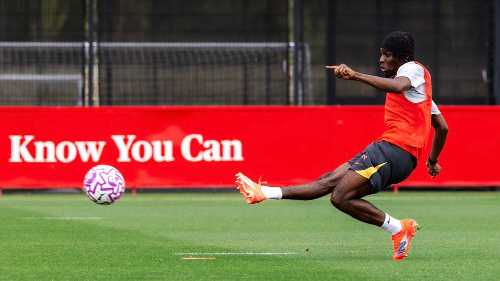 Jeremie Frimpong in training.