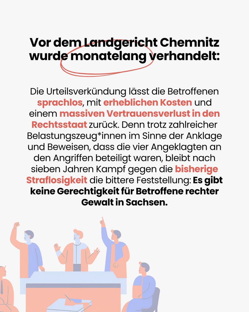 Die Betroffenen bleiben sprachlos zurück. Sie haben erhebliche Kosten und kein Vertrauen in den Rechtsstaat ist die Überschrift dieses Bildes.
