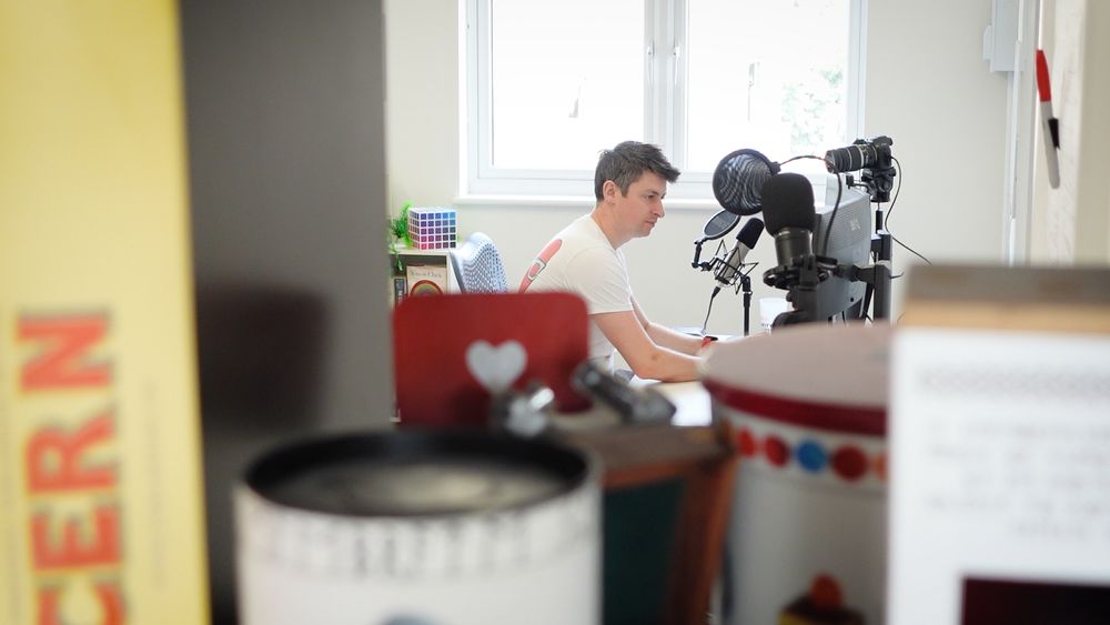 me working at my desk with questionable posture