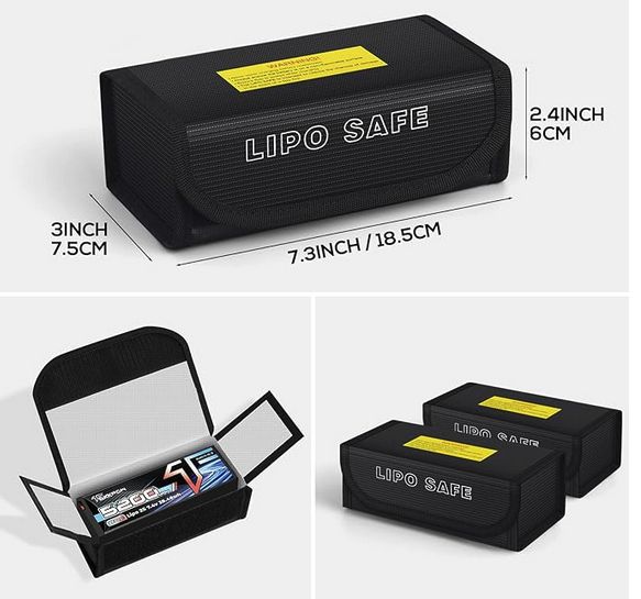 Feuer- und explosionssichere Akkutaschen