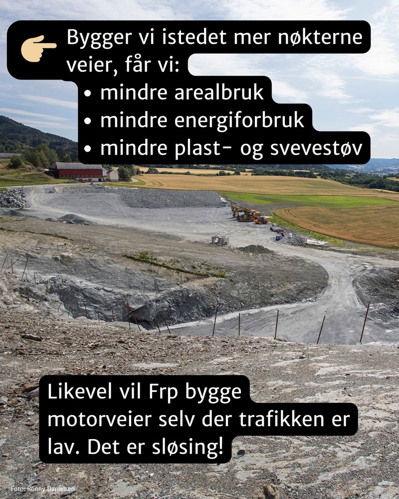 Bilde fra Forbordfjellet, E6 Stjørdal, Trøndelag. Tekst: 