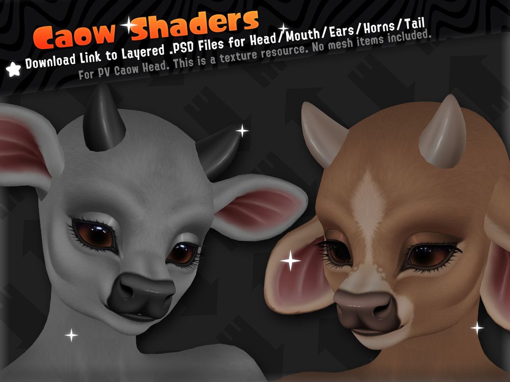 preview image for .psd kit for Pretty V. Caow head